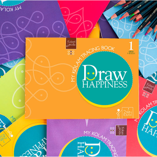 Grid 1-3-5-3-1 || 2 Min Kolams || My Kolam Tracing Book