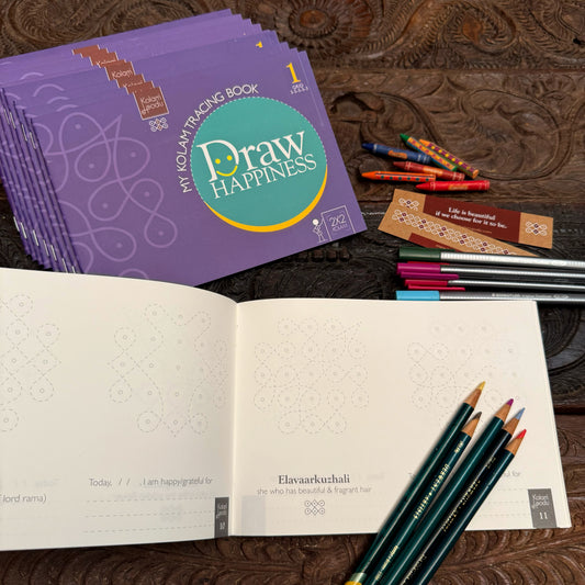 Grid 3-5-5-5-3 || 2X2 Kolams || My Kolam Tracing Book